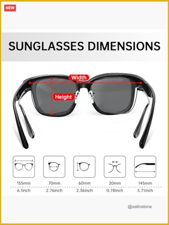 Polarized Fit Over Glasses Sunglasses UV400 Protection Oversized Square Shades main image 6